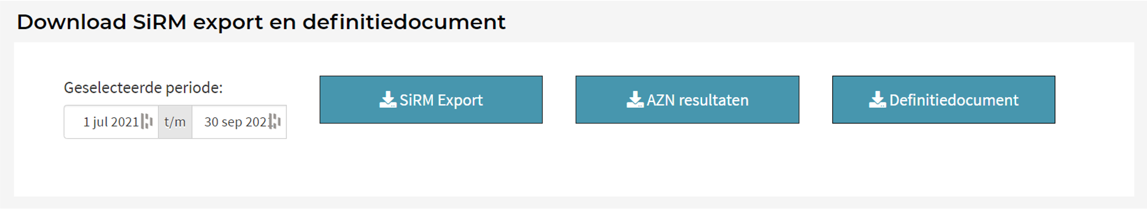 AZN kwaliteitsindicatoren dashboard export